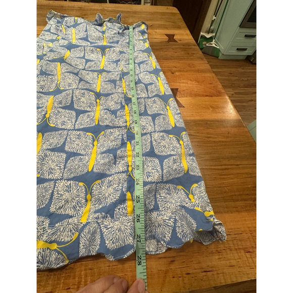 Lilly Pulitzer Strapless Dress Blue Yellow Butterfly Print Size 6 - Picture 7 of 10